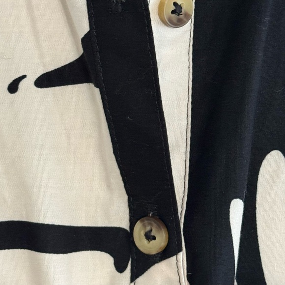 Anthropologie Maeve The Soren‎ Black White Bird Print Midi Shirt Dress XXS XS S - Picture 12 of 13